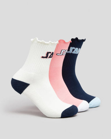 Santa Cruz - College Arch 3pk Quarter Crew Socks