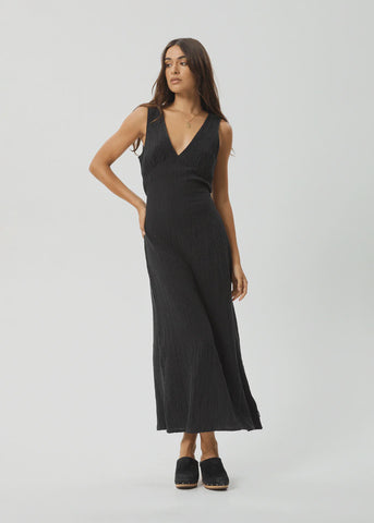 Afends Focus- Seersucker Maxi Dress