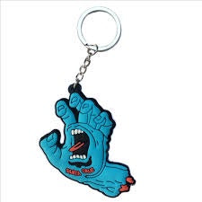 Santa Cruz Screaming Hand Rubber Keyring