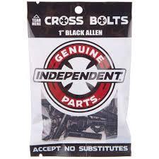 1" Independent Black Allen Cross Bolts